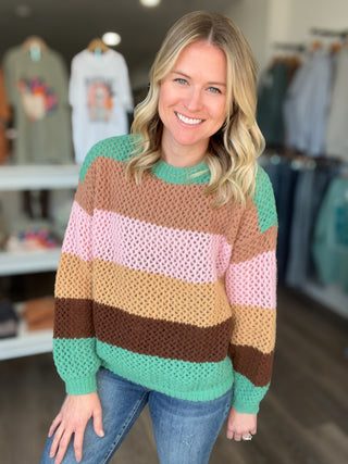 Carlie Striped Knitted Sweater