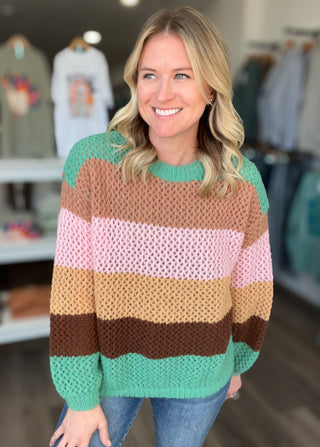 Carlie Striped Knitted Sweater