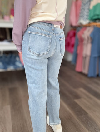 Judy Blue High Waist Ankle Straight Jeans