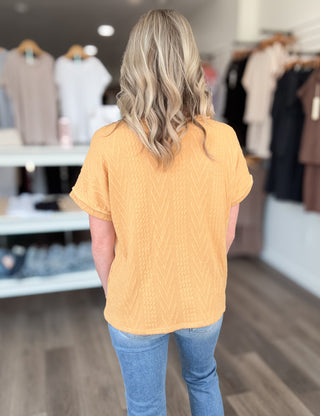 Fall Feels Knit Short Sleeved Top