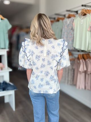 Bluebell Breeze Short Sleeved Blouse