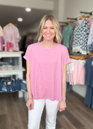 Sweet Comfort Rolled Short Sleeved Tee