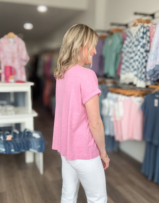 Sweet Comfort Rolled Short Sleeved Tee