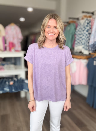 Sweet Comfort Rolled Short Sleeved Tee