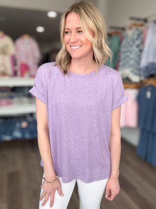 Sweet Comfort Rolled Short Sleeved Tee