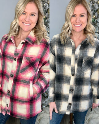 Cool Days Plaid Shacket