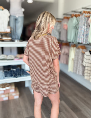 Everyday Ease Striped Matching Shorts Set