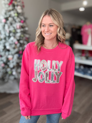 Holly Jolly Pink Sweatshirt