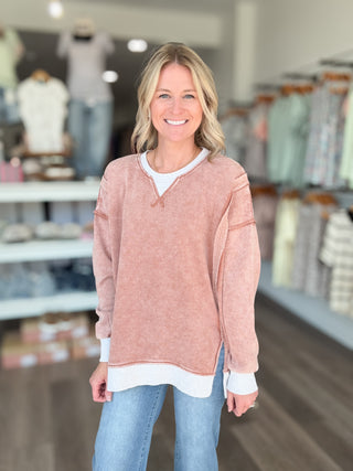 Weekend Mood Mineral Washed Pullover