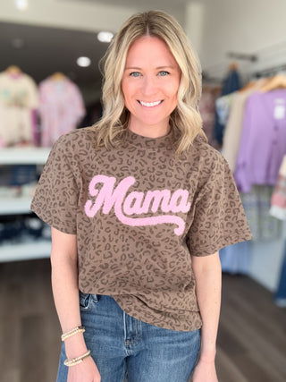 Mama Puff Leopard Short Sleeved Tee