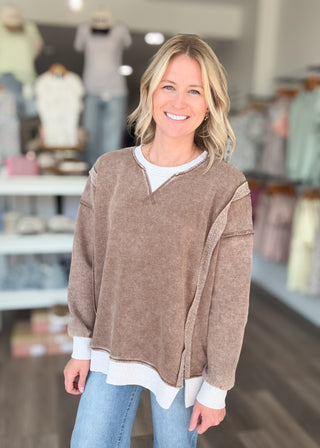 Weekend Mood Mineral Washed Pullover