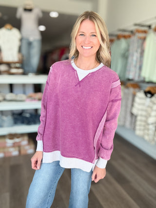 Weekend Mood Mineral Washed Pullover