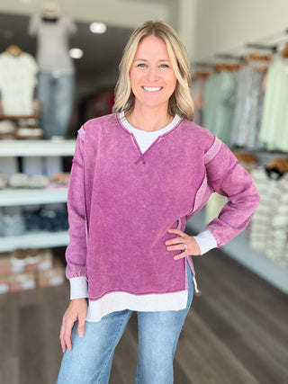 Weekend Mood Mineral Washed Pullover