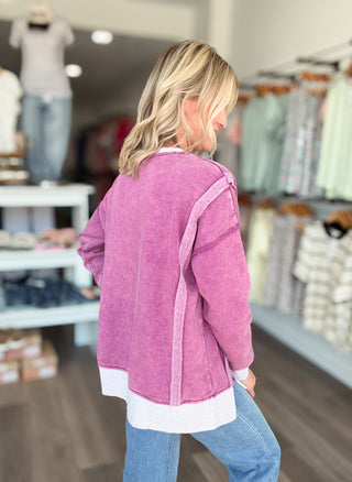 Weekend Mood Mineral Washed Pullover