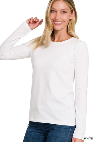 Simple Cotton Long Sleeve Top