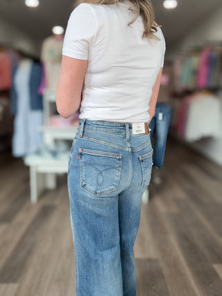 Judy Blue High Rise Retro Wide Fit Jeans