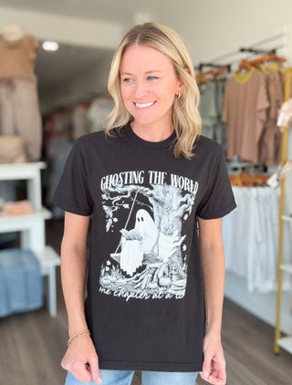 Ghosting The World Reading Tee Shirt