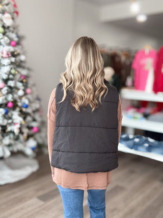 Layer Up High Neck Puffer Vest
