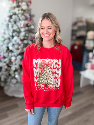 Merry Christmas Red Crewneck Sweatshirt