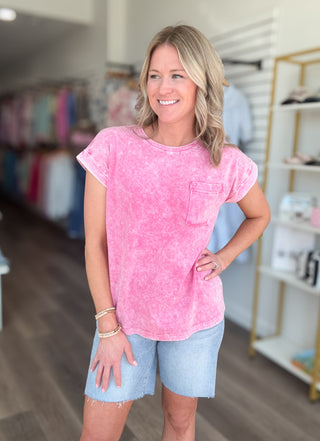 Effortless Cuffed Short Sleeved Tee