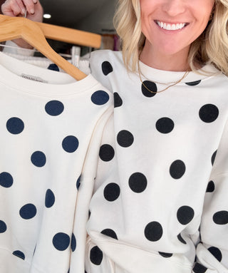 Cutie Polka Dot Pullover & Shorts Matching Set