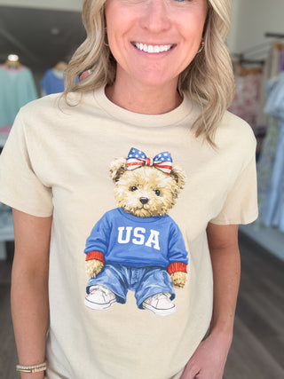 USA Cutie Bear Tee Shirt