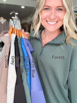 Essential Scuba Quarter Zip Long Sleeved Pullover