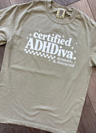 ADHD Diva Comfort Colors Tee Shirt