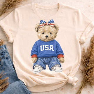 USA Cutie Bear Tee Shirt