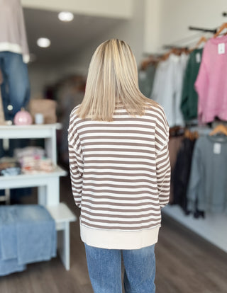 Simply Striped Fleece Pullover