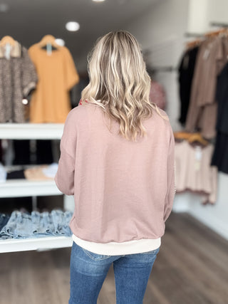 Easy French Terry Ribbed Sweatshirt