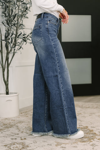 Judy Blue Karla High Waist Column Straight Button-Fly Jeans