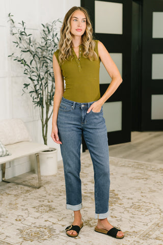 Judy Blue Shane Mid Rise Billie Boyfriend Jeans