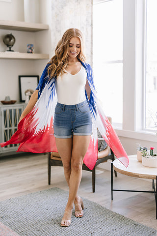 Judy Blue Perry High Rise Pull On Denim Shorts