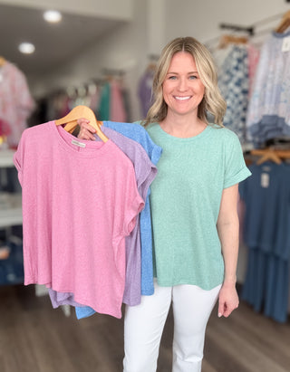 Sweet Comfort Rolled Short Sleeved Tee