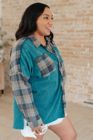 Tied for Time Thermal Plaid Button Up