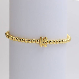 Initial Bubble Stretch Bead Bracelet