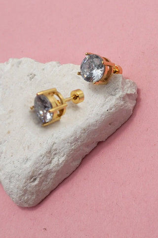 Glisten Screw Back Post Stud Earrings