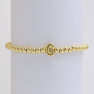 Initial Bubble Stretch Bead Bracelet