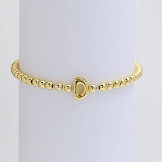Initial Bubble Stretch Bead Bracelet