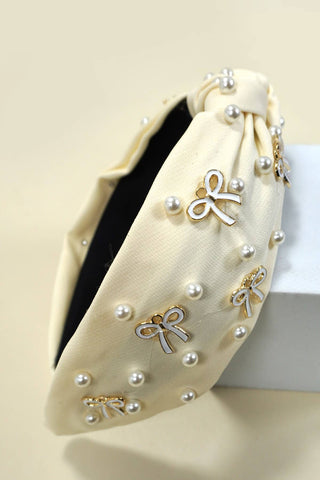 Pearl Bow Hair Headband