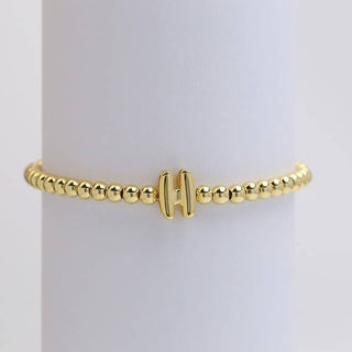 Initial Bubble Stretch Bead Bracelet