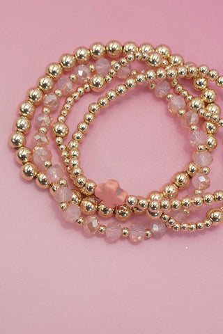 Boho Cross Multi Beaded Stretch Bracelet Set