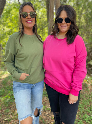 PREORDER: Magnolia Pocket Sweatshirt in Two Colors