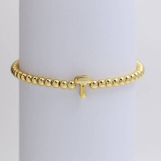 Initial Bubble Stretch Bead Bracelet