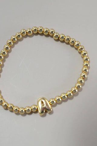 Initial Bubble Stretch Bead Bracelet