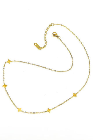Gold Non-Tarnish Mini Cross Necklace