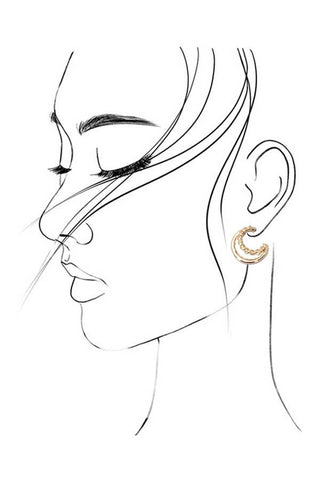 Gold Pearl Trio Earrings Set