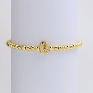 Initial Bubble Stretch Bead Bracelet