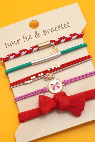 Duo Hair Tie Bow Bracelets